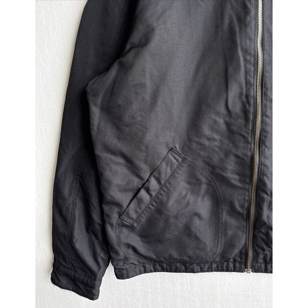 VTG Harley-Davidson Men's Large Black/Gray Reversible Full Zip Bomber Jacket